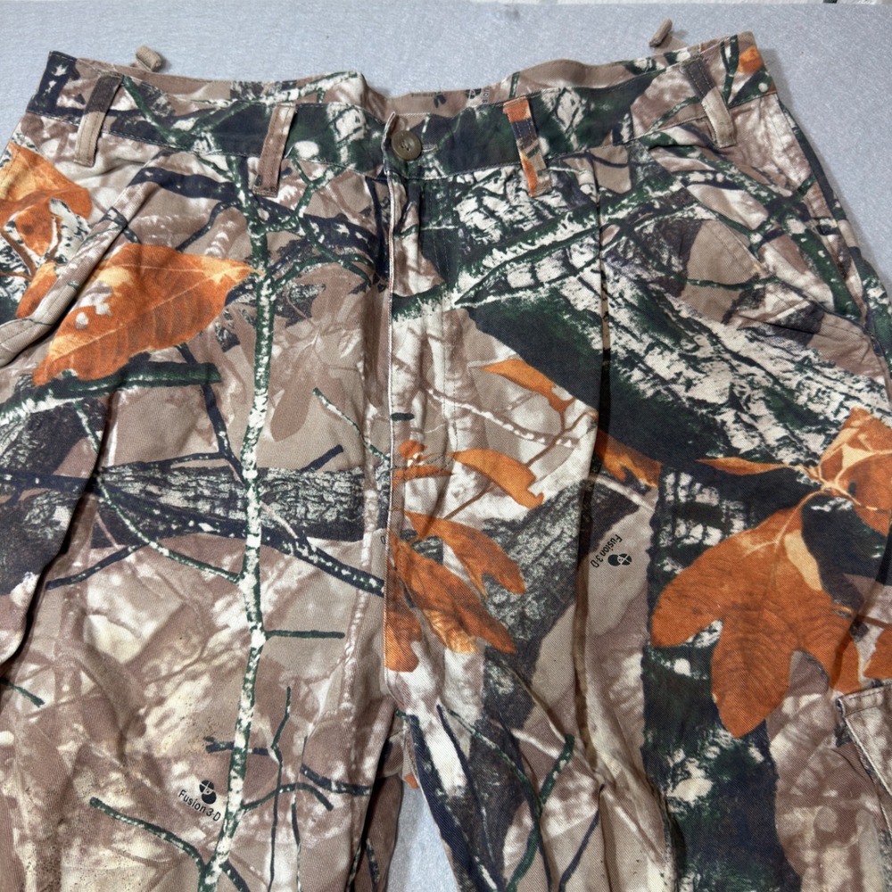 Outfitters Ridge Cargo Pants Mens 34x31 Brown Fusion 3-D Camo Hunting Utility